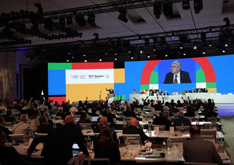 Olympics-Battle for IOC presidency intensifies as voting begins in Greece