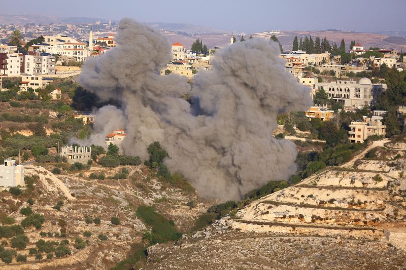 Israeli military steps up strikes in south Lebanon, says it is targeting Hezbollah