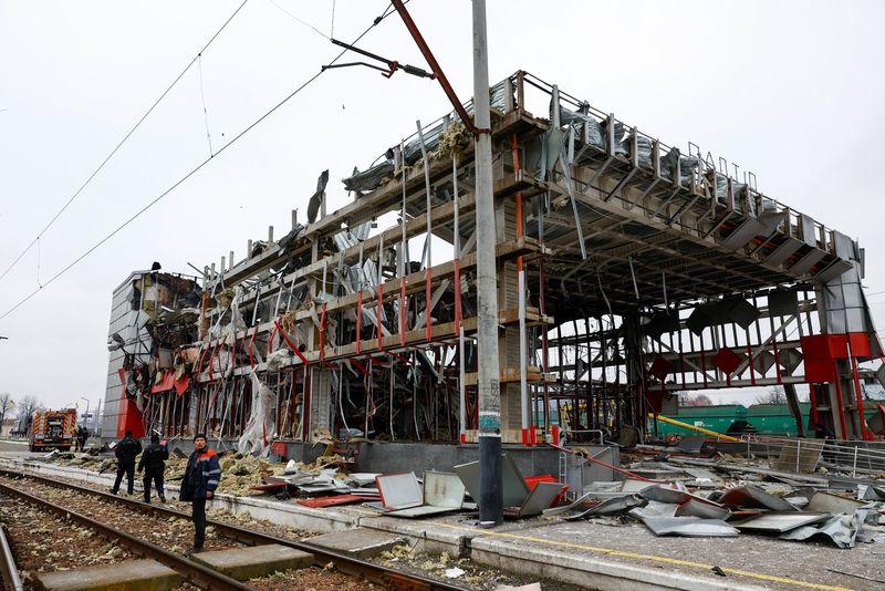 Russian drones, missiles hit railway hub near Ukraine's capital, railway says