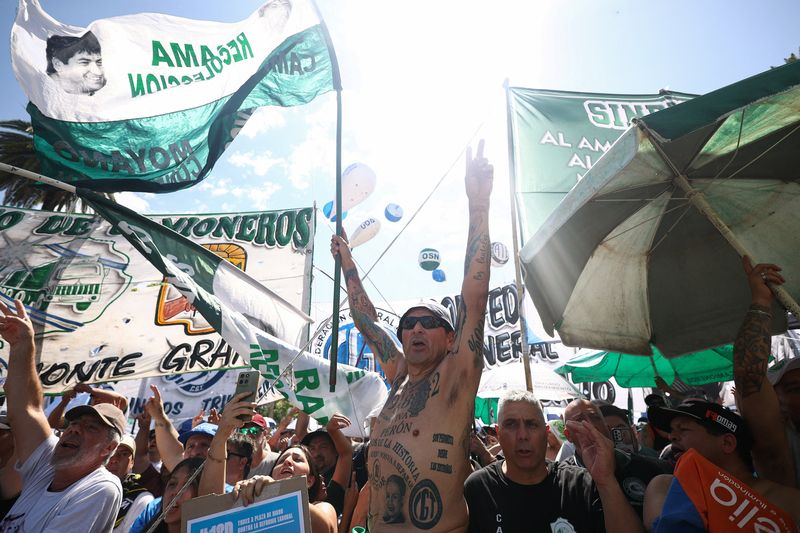 ’More dignity’: Argentine unions march against Milei’s labor reform