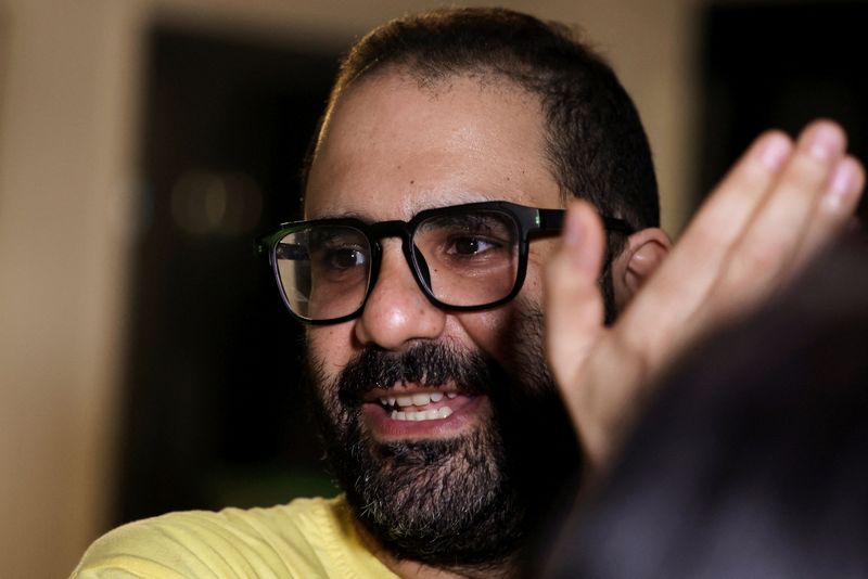 Egyptian-British activist Alaa Abd el-Fattah arrives in UK after release from Egyptian prison