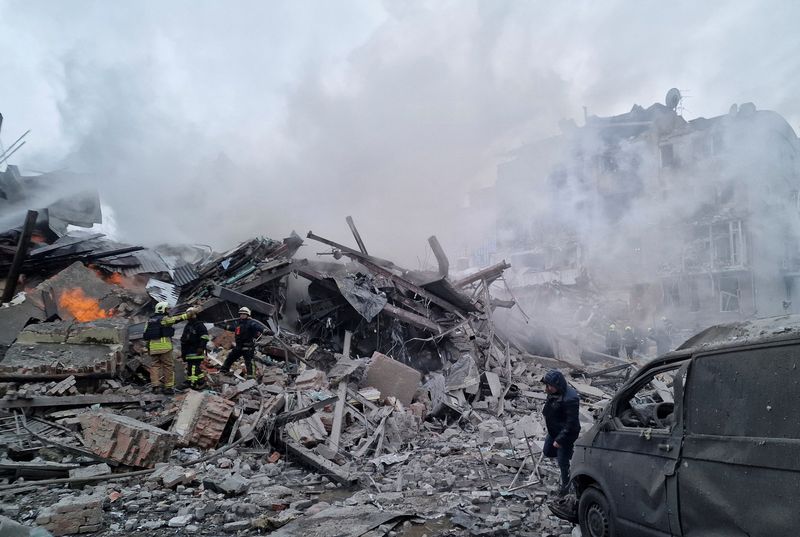 Russian strike on Ukraine’s Kharkiv injures at least 25, officials say