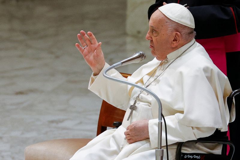 Pope Francis, in hospital for seventh day, alert and eating, Vatican says