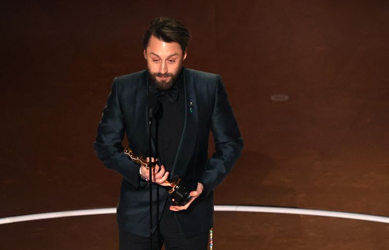 Kieran Culkin wins best supporting actor Oscar for 'A Real Pain'