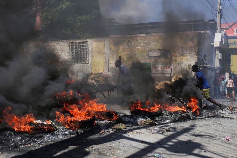Thousands of Haitians take to streets to protest surging gang violence