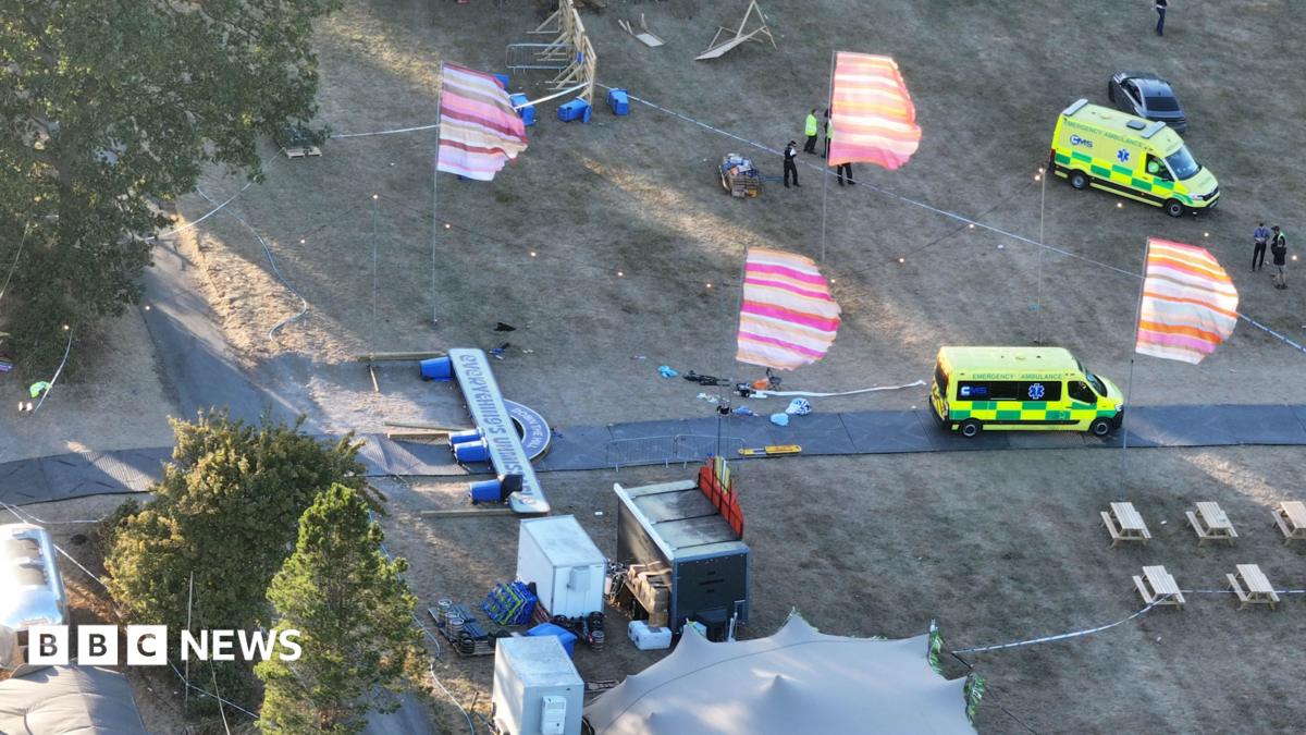 Festival 'devastated' as man dies after sign falls