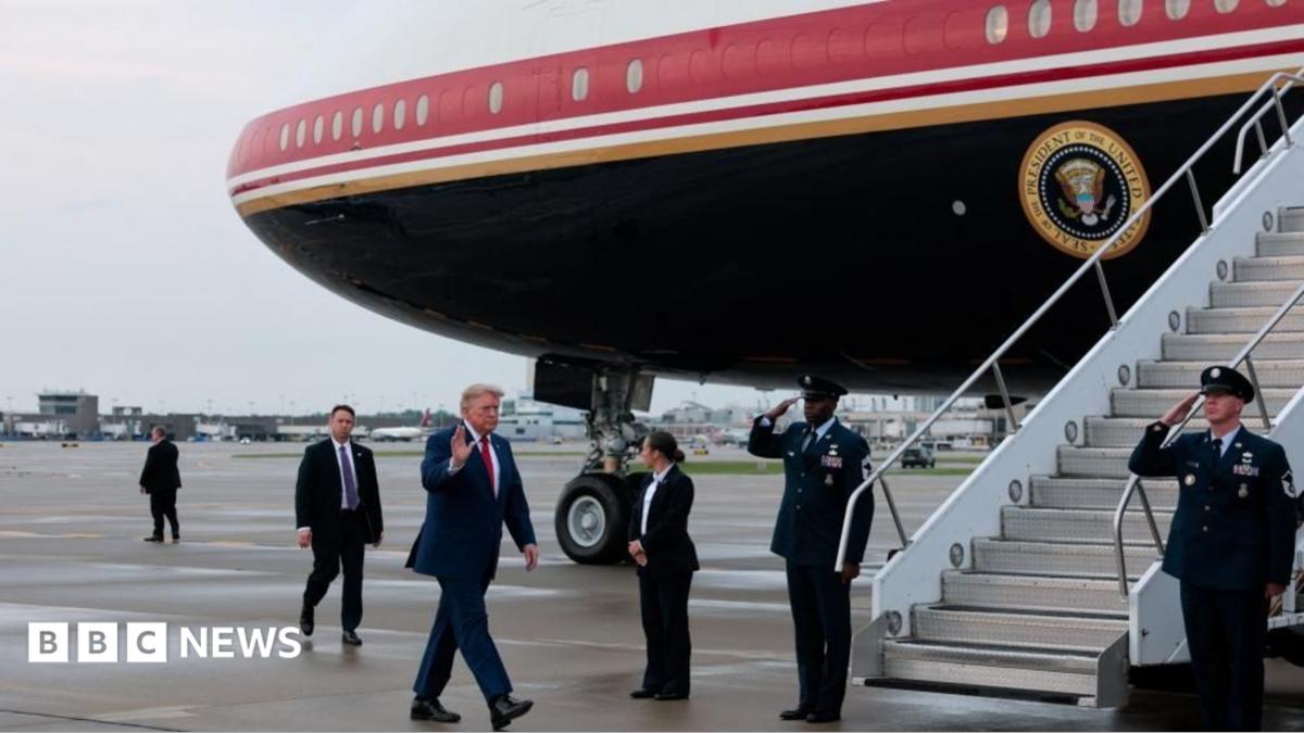 Trump says he switched planes after Nato summit because of possible threat