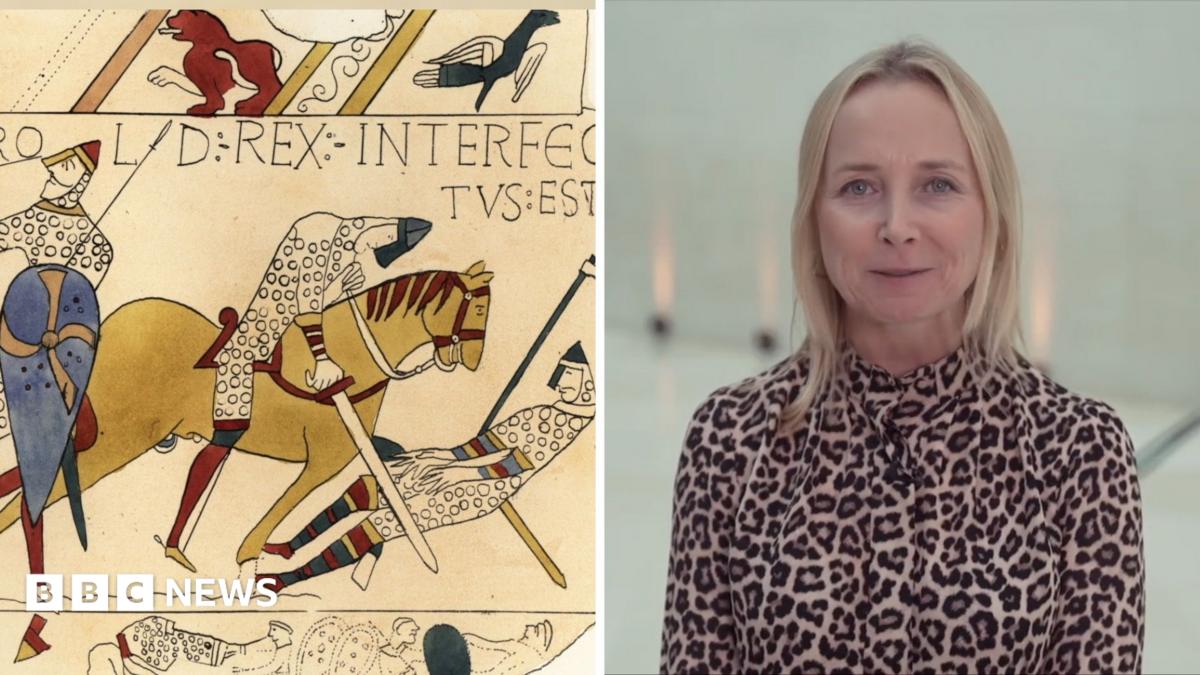 What famous scenes are in the epic Bayeux Tapestry?
