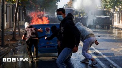 Violent clashes between police and protesters in Albania