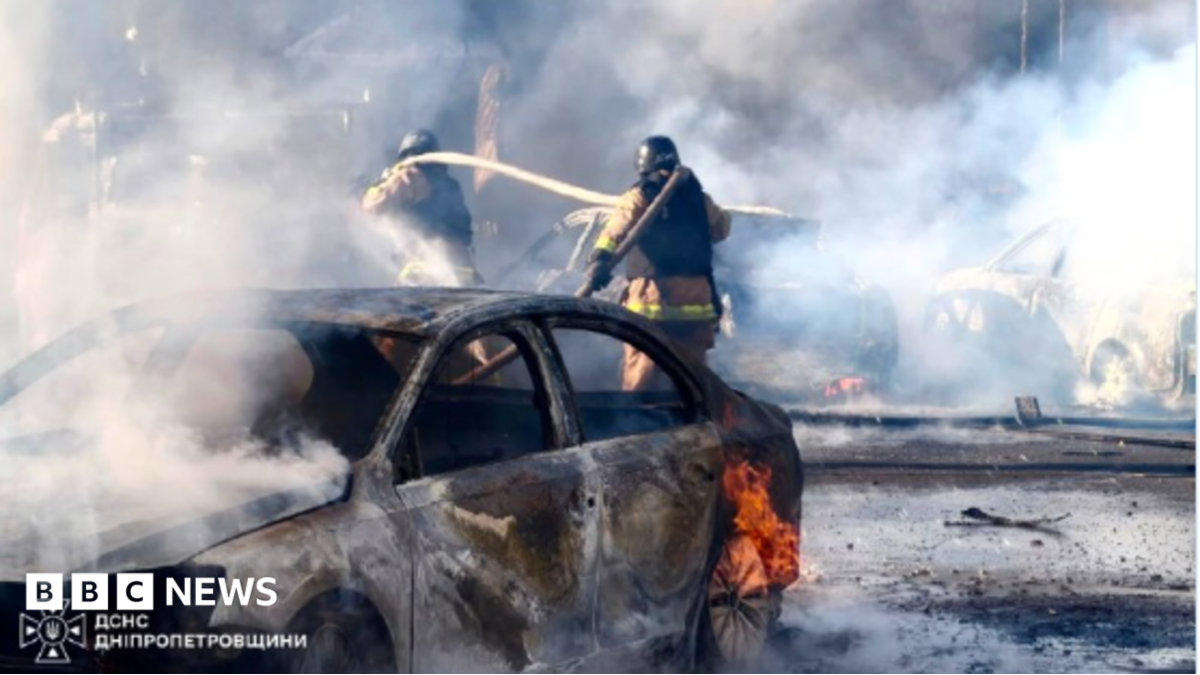 Four killed and 60 injured in Russian strike on shopping centre, Ukraine says
