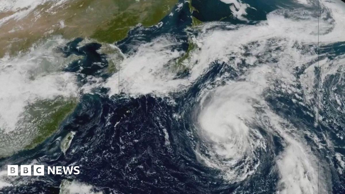 Watch: Timelapse shows typhoon barrelling towards Japan