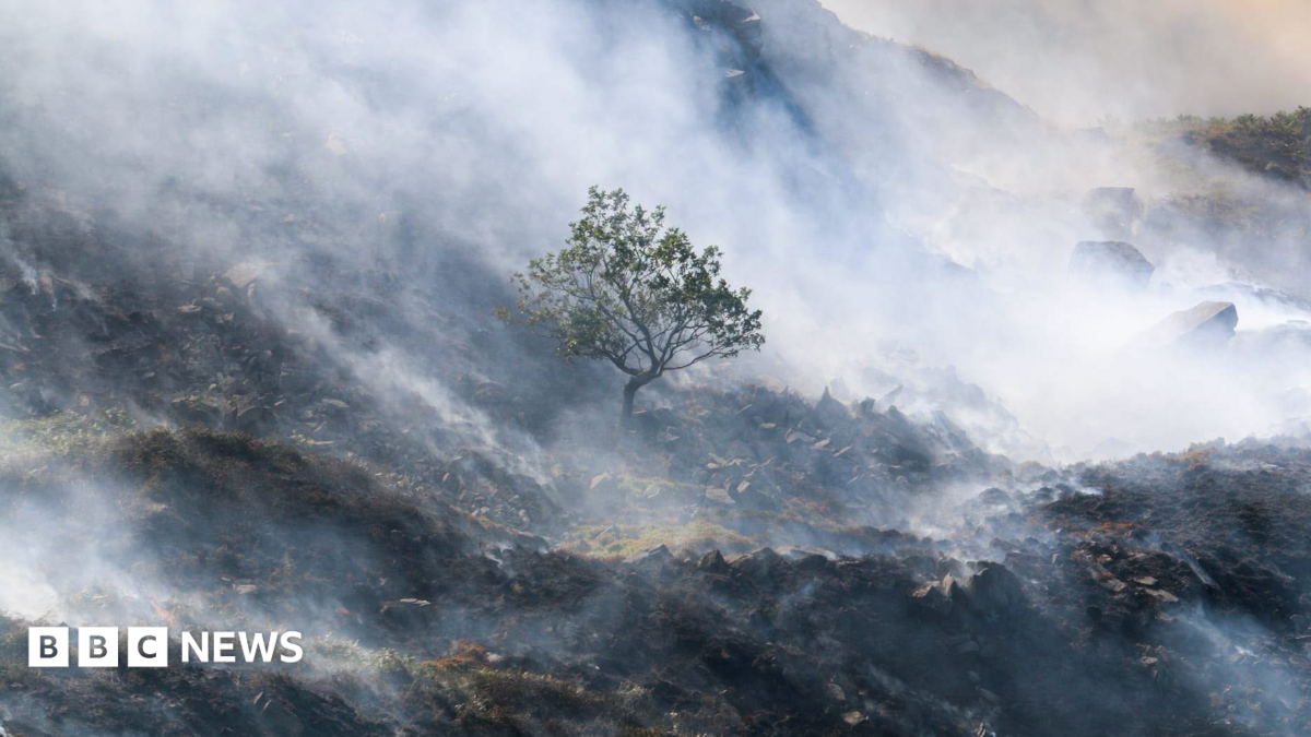 Wildfire burning one month on is 'the size of a small town'