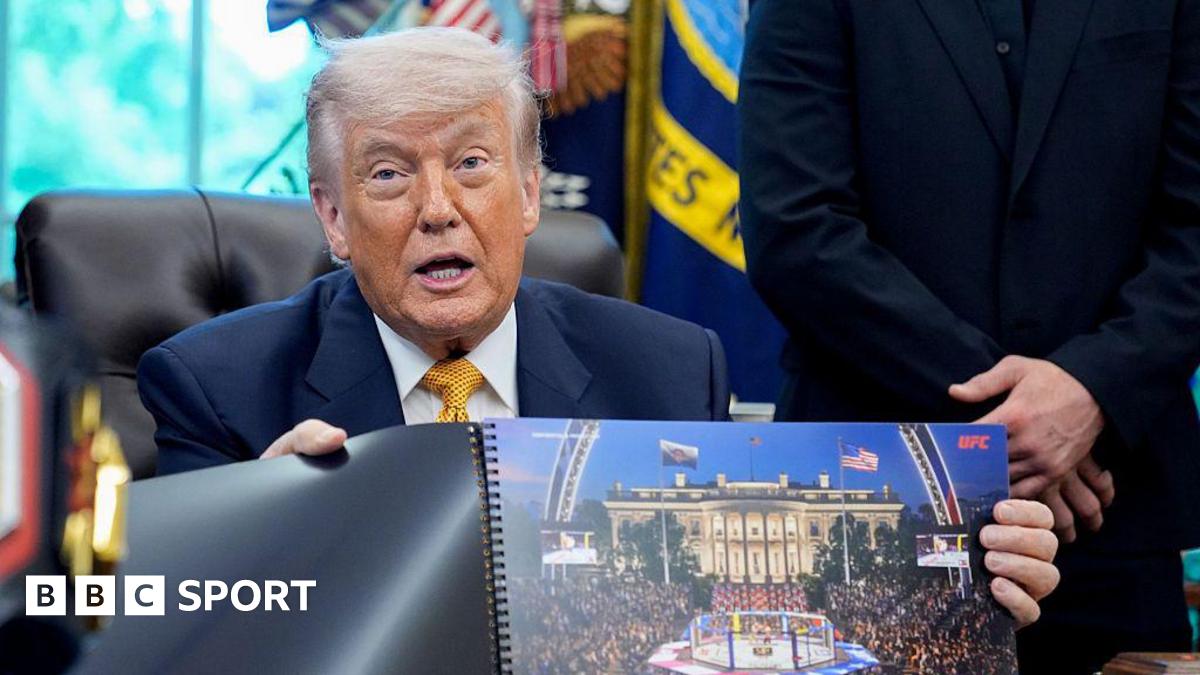 Trump says 'Eiffel Tower' like UFC structure may stay