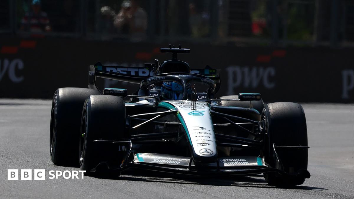 Russell fastest in Baku as Antonelli stops on track