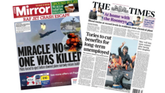 The Papers: 'RAF jet crash escape' and 'Tories to cut benefits'