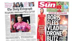 The Papers: 'Compulsory lentils' and 'Boris flees Vlad drone blitz'