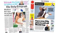 The Papers: 'Workers face new tax' and 'Fury over Fifa plan'