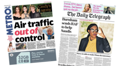 The Papers: 'Air traffic out of control' and 'RAF to help Saudis'
