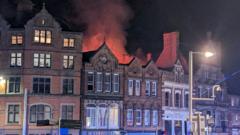 Major fire breaks out at Nottingham city centre property