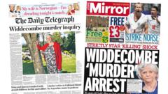 'Widdecombe murder inquiry' and 'Strike Norse'