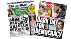 The Papers: 'Nigel hits the jackpot' and 'Dark day for democracy'