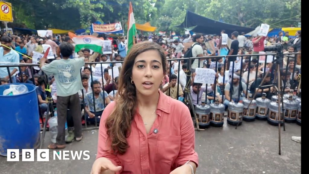 'Momentum is still there': The BBC at India's 'cockroach' protest
