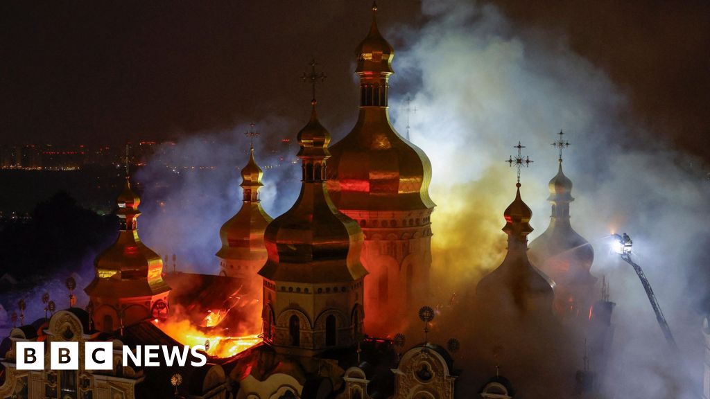 Russian strikes kill nine in Ukraine and damage historic cathedral, officials say