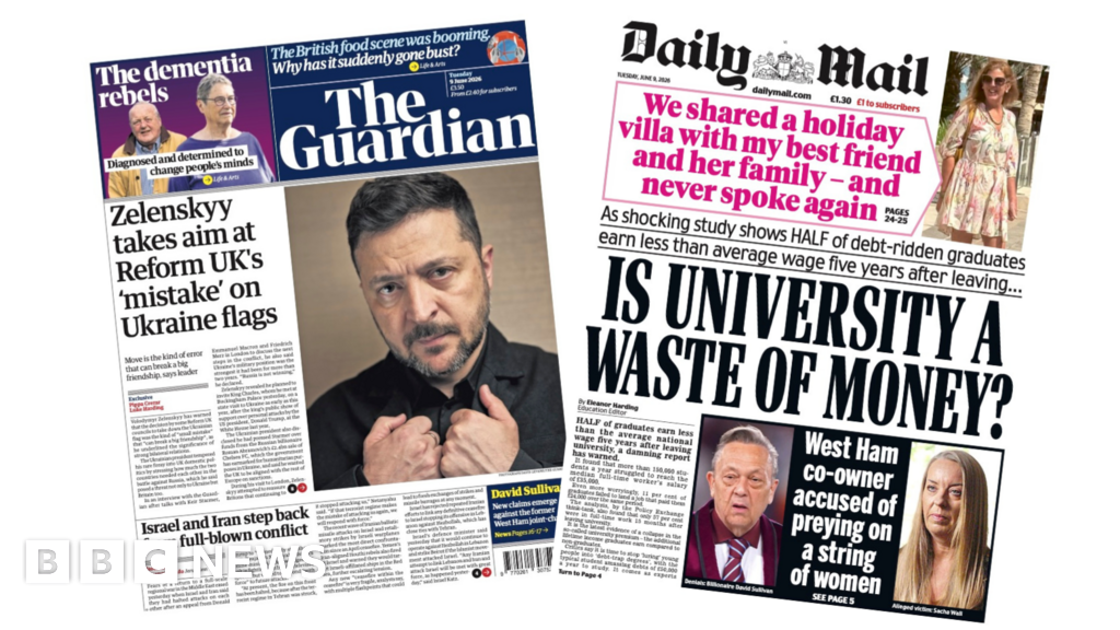 The Papers: 'Israel and Iran step back' and 'Is uni a waste of money?'