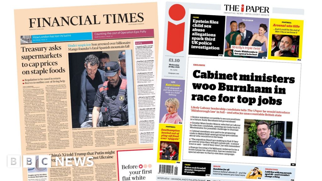 The Papers: 'Cap prices on staple foods' and 'Strictly's triple twist'