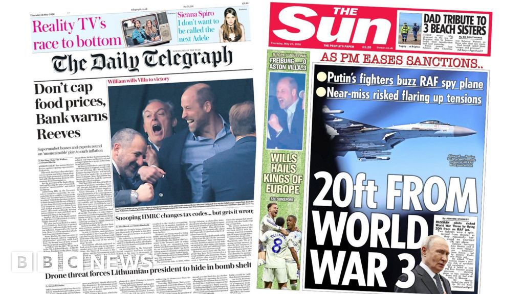 The Papers: 'Don't cap food prices' and '20ft from WW3'