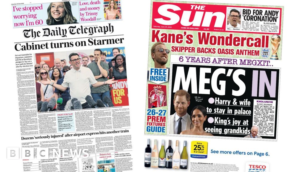 'Cabinet turns on Starmer' and 'Meg's in' for palace stay