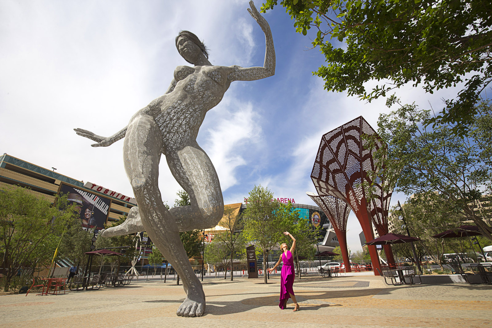 The Park outside T-Mobile Arena is a good hang