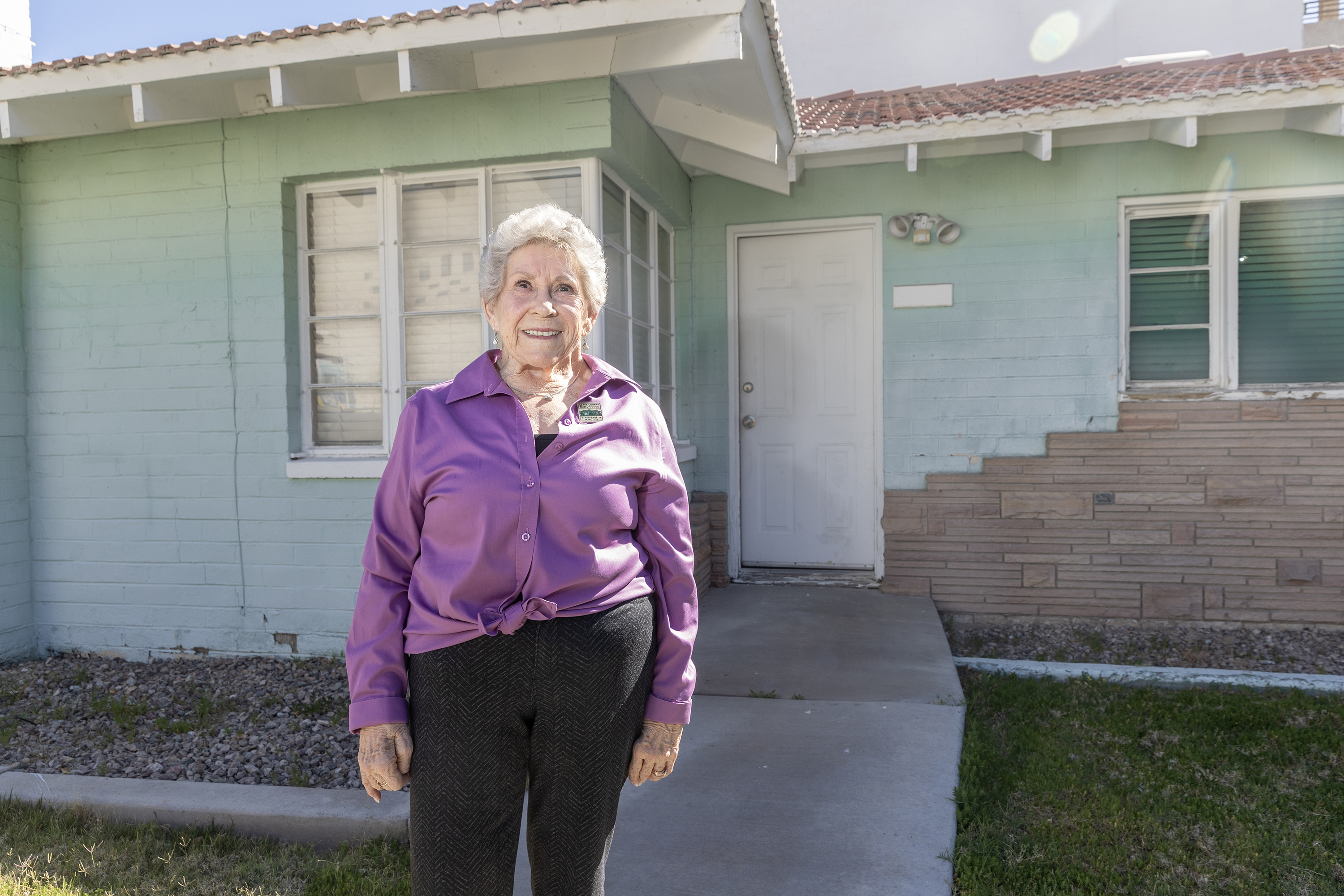 Gayle Clinard of the Clark County Museum Guild helps preserve Howard Hughes' historic house