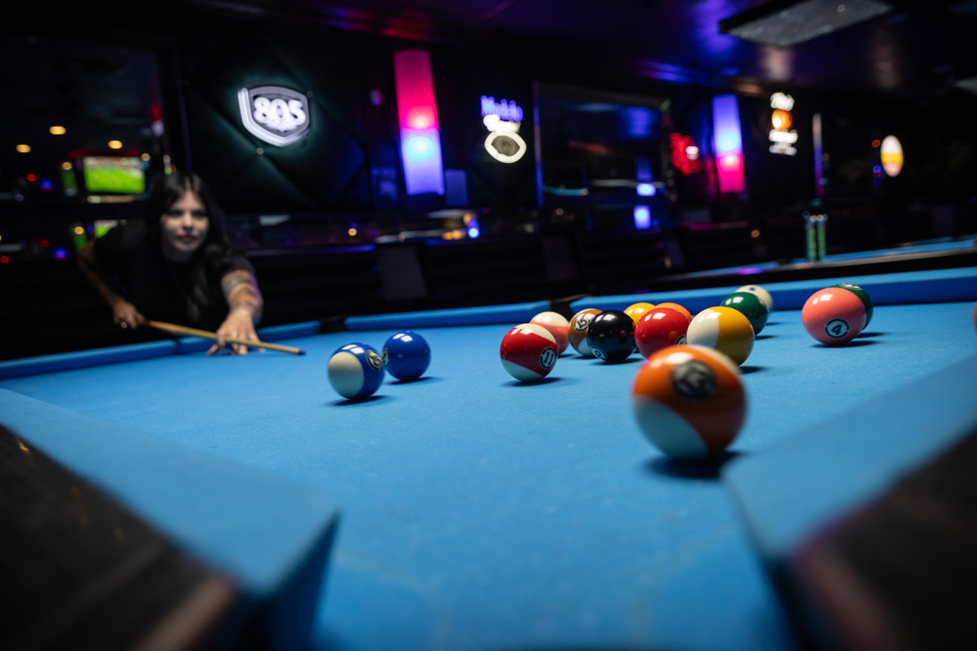 Beat the heat in the shadowy comfort of a Las Vegas pool hall