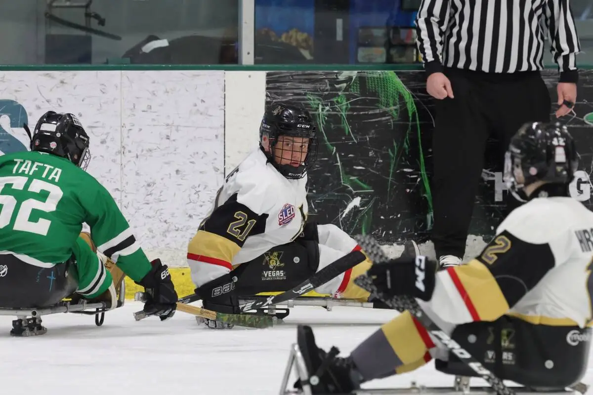 Vegas Golden Chariots’ youth sled hockey team wins national championship