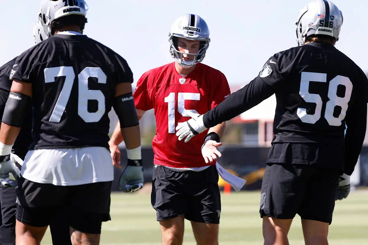 What the Raiders are saying about top pick Fernando Mendoza at OTAs