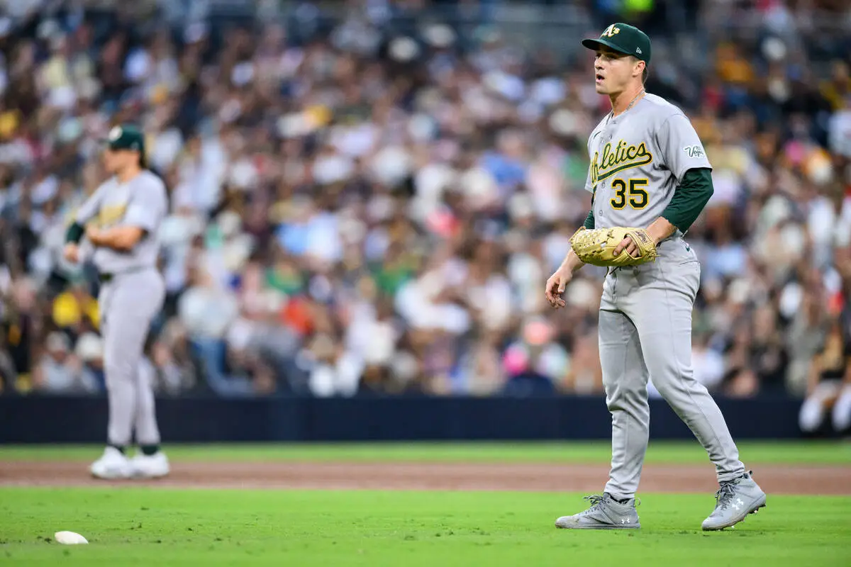 Lucas Giolito and 4 relievers pitch the Padres to a 2-0 win over the Athletics