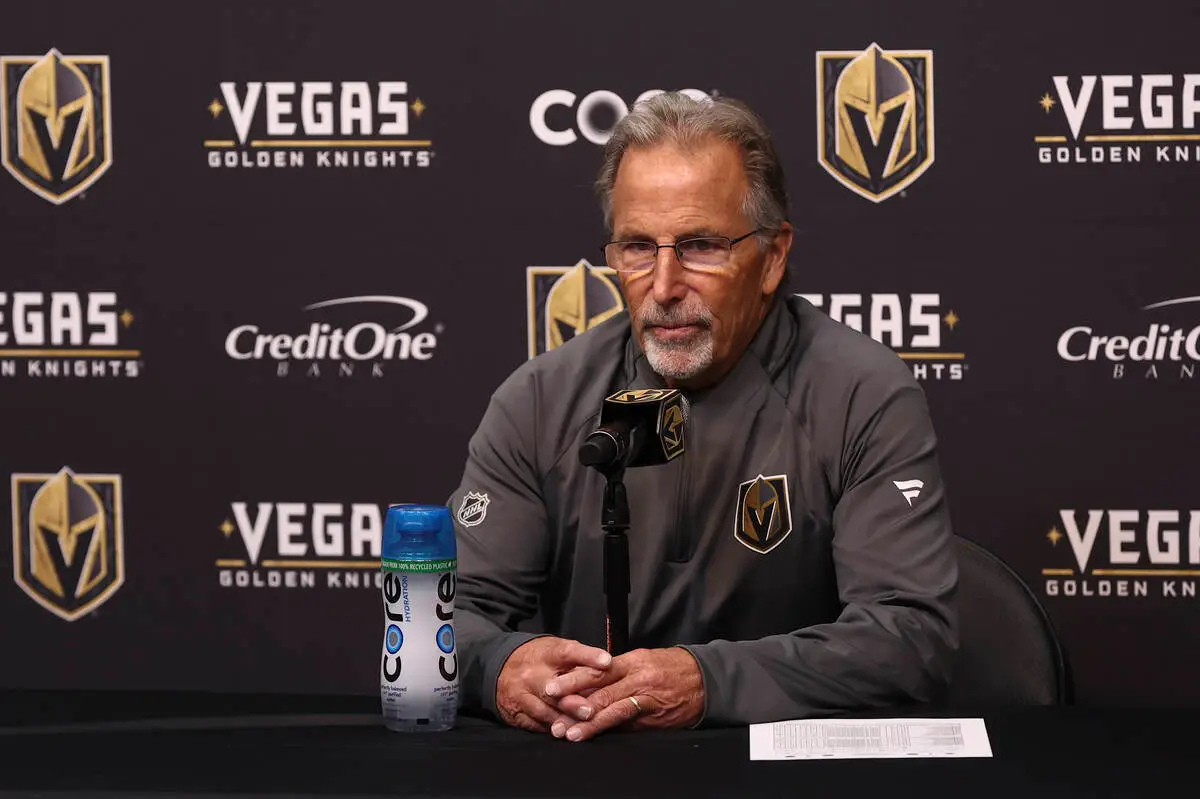 Golden Knights coach addresses the media ahead of Stanley Cup Final