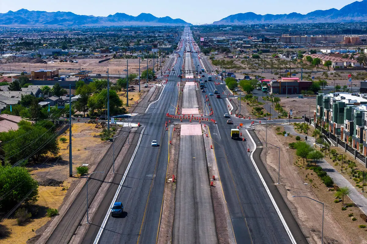 When will Boulder Highway work north of Henderson begin?