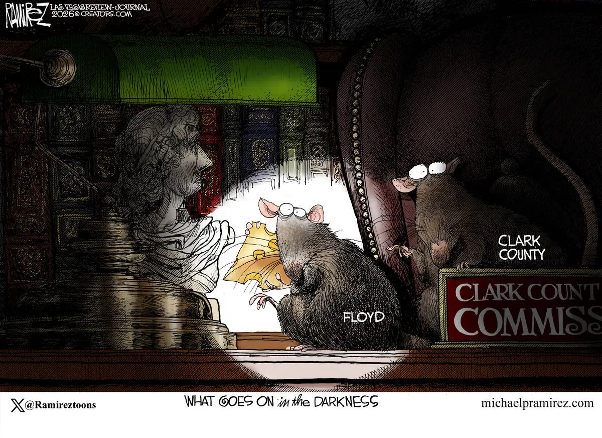 CARTOON: Clark County runs for the shadows