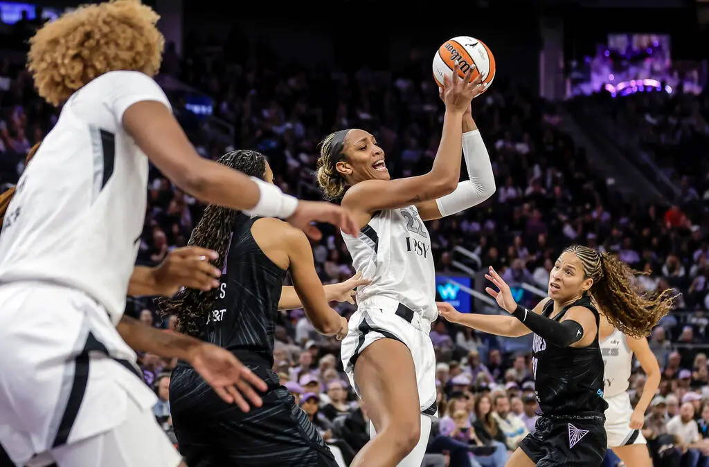 Aces visit Sparks following Wilson’s 28-point showing