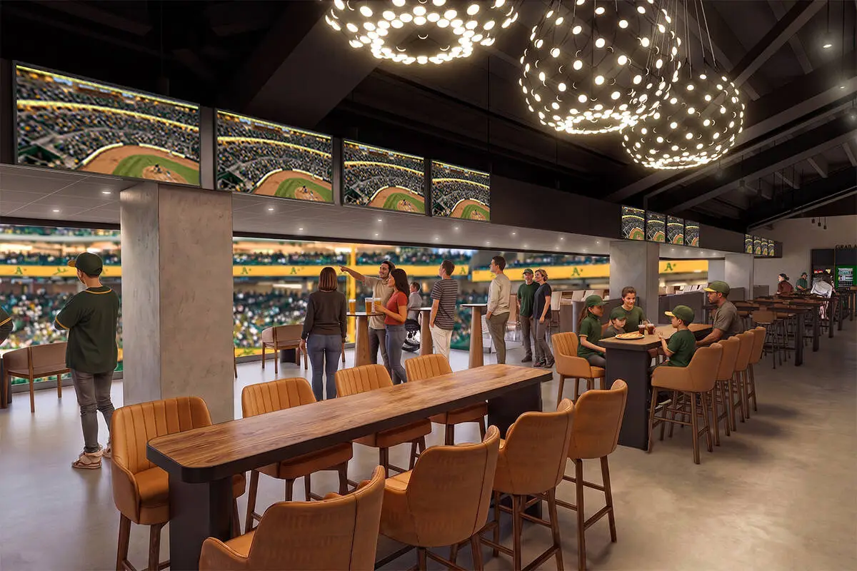 A’s unveil Dugout Clubs premium seating for new Las Vegas ballpark