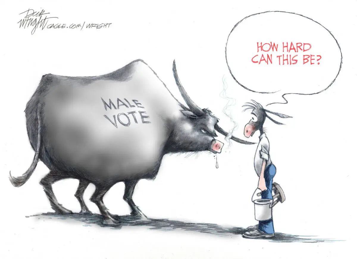 CARTOONS: Why Democrats struggle to win male voters