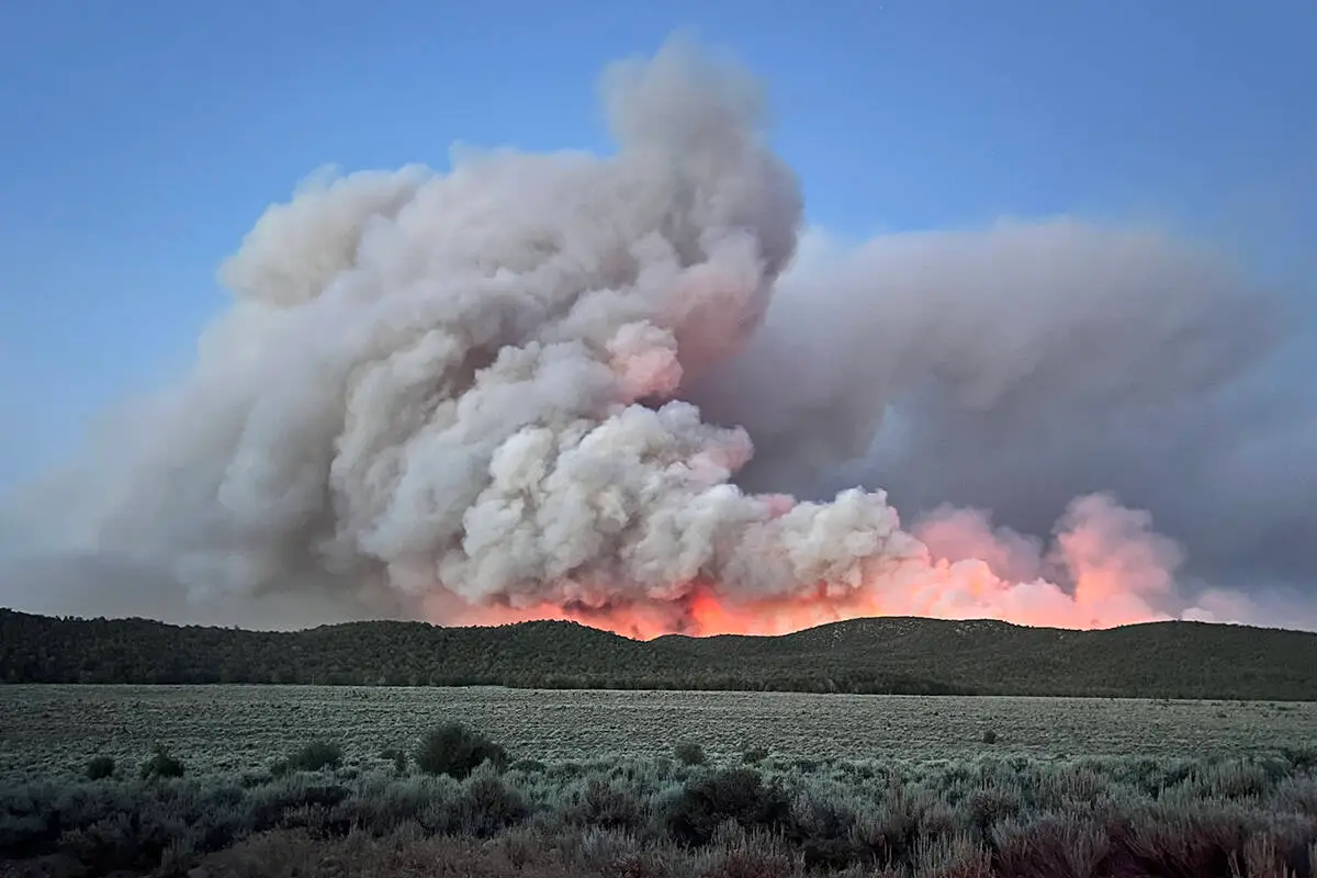 Zero containment reported for 2 lightning-caused wildfires in Nevada
