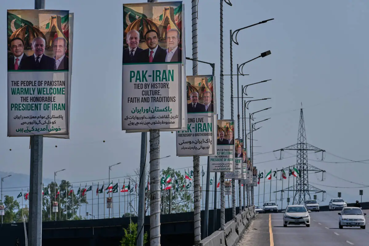 Iranian president lands in Pakistan as US-Iran teams work to finalize a war-ending deal
