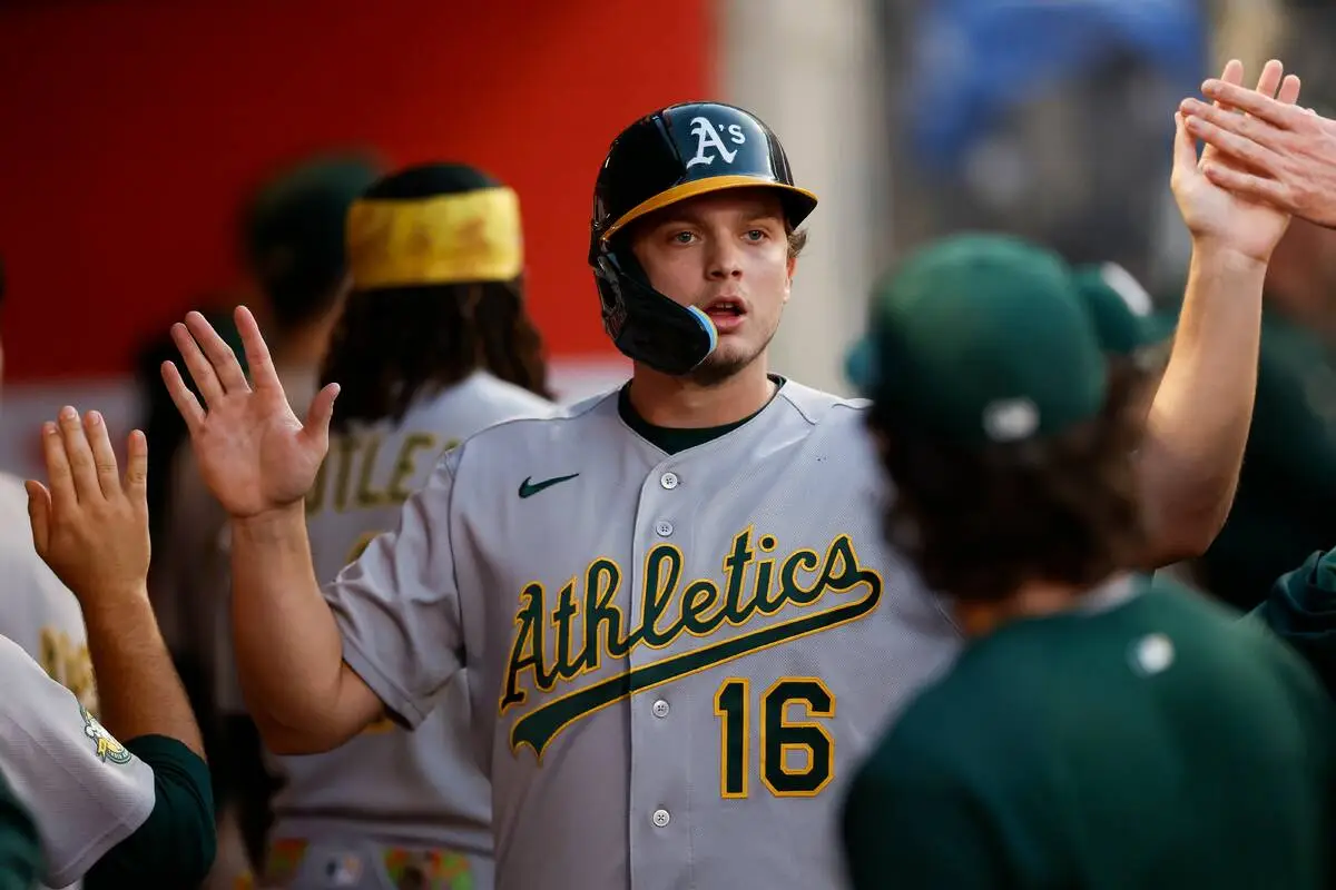 Shea Langeliers caps 7-run 5th inning that boosts Athletics over Angels