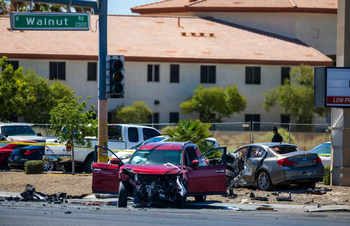 Street racing led to east Las Vegas crash that hospitalized 5, police say