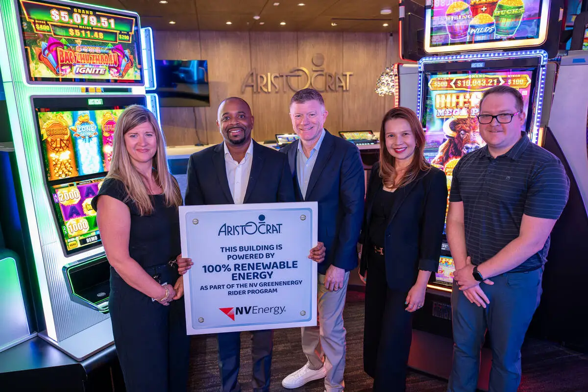 Gaming manufacturer powers Las Vegas operations with 100% renewable energy