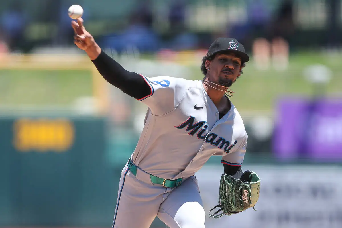 Athletics baffled by Marlins’ Eury Pérez with 7 perfect innings