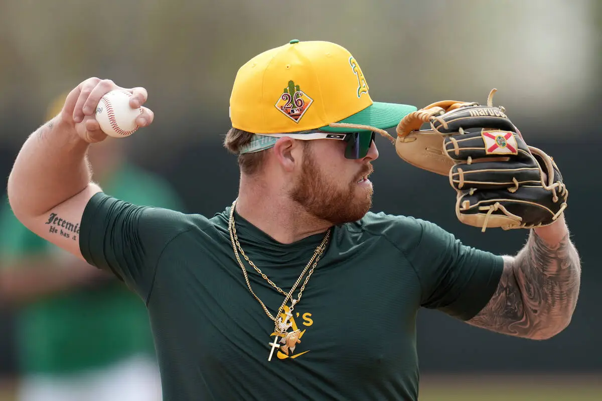 Hard-hitting Athletics prospect Tommy White driven to be plus defender